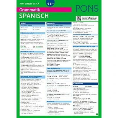 Afbeelding van PONS Grammatik auf einen Blick Spanisch: 16