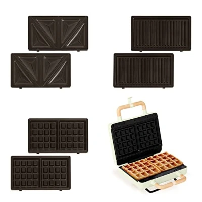 Afbeelding van CREATE STONE 3 IN 1 STUDIO Sandwich/Wafel grill Verwisselbare Grillplaten Verticale Opslag Groen
