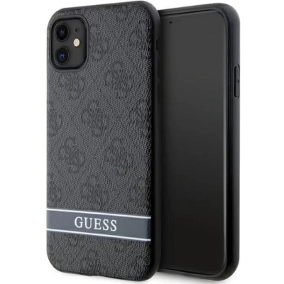Afbeelding van Guess 4G Printed Stripe Back Case Geschikt voor Apple iPhone 11 (6.1&quot;) Grijs
