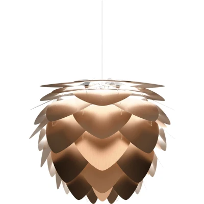 Afbeelding van Umage Aluvia Medium hanglamp brushed bronze met koordset wit Ø 59 cm