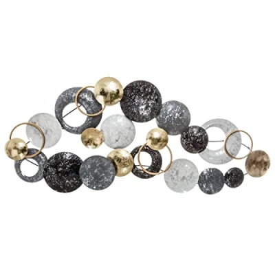 Afbeelding van Atmosphera Set van 3 wanddecoraties zeegras D 38 28 en 18 cm