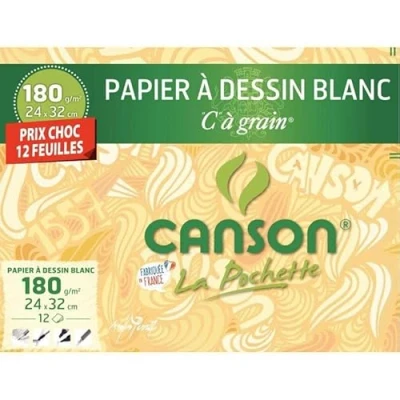 Afbeelding van CANSON tekenpapier agno C à grain, 320 x 240 mm, 180 g m²