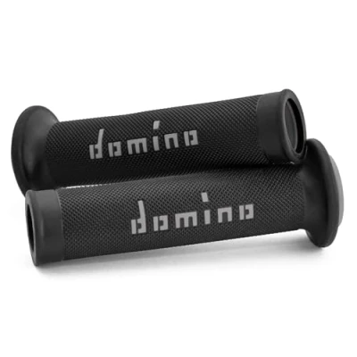 Afbeelding van DOMINO Handgrepen voor motorfiets, straat, A010, zacht, tweekleurig, zwart/grijs