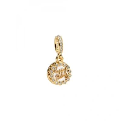 Afbeelding van Pandora 763787C01 Happy Birthday Cake Dangle Charm bedel inStock horloge Goudkleur