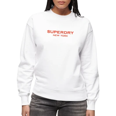 Afbeelding van Superdry Vrouwen Sport Luxe Sweatshirt met Ronde Hals Wit Grootte: 38