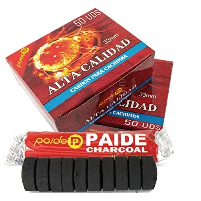 Afbeelding van PAIDE P Houtskoolschijven Voor brander, wierook, wierookvat, roken, shisha, waterpijp, waterpijp. Duurzaam. thuisgebruik. Diameter 3,3 centimeter. (50)
