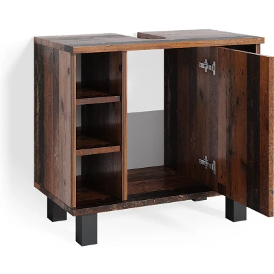 Afbeelding van Vicco Wastafelonderkast Fynn, Antiek hout, 60 x 54 cm