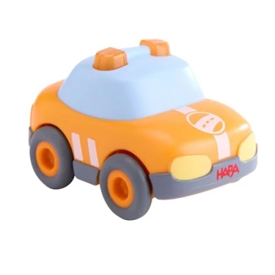 Afbeelding van HABA Safety Car 2011864001 Speelgoed racewagen met vliegmotor, duurzaam van gerecycled kunststof, batterijloze auto voor kinderen vanaf 2 jaar