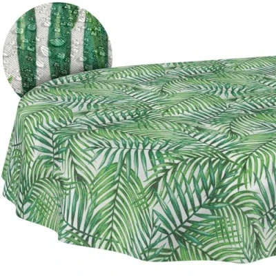 Afbeelding van ANRO Tafelkleed, tafellinnen, textiel, katoen, polyester, wasbaar, onderhoudsvriendelijk, in rond, ovaal, rechthoekig, tropisch 180 x 140 cm, snijrand