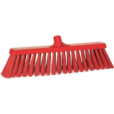 Afbeelding van Vikan Bezem hard polyester rood, 53 cm, Geschikt voor Veehouderij