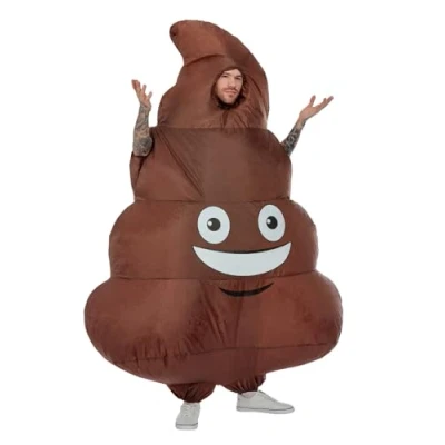 Afbeelding van Smiffy&#039;s Opblaasbaar Poep Icoon Man Bruin One Size Carnavalskleding Verkleedkleding