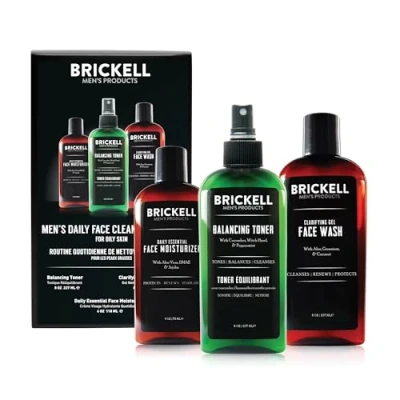 Afbeelding van Brickell Men&#039;s Dagelijkse gezichtsreinigingsroutine voor mannen de vette huid (ungeurend)