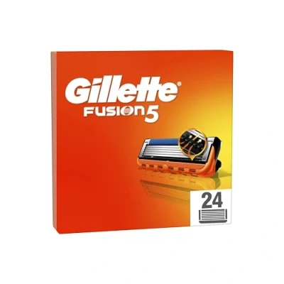 Afbeelding van Gillette Fusion5 scheermesjes voor heren, set van 24 met precisietrimmer, 5 anti wrijvingsmessen, geschikt brievenbus