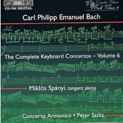 Afbeelding van Miklós Spányi, Concerto Armonico C.P.E. Bach: Keyboard Concertos Vol.6 (CD)
