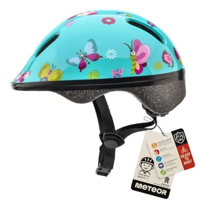 Afbeelding van meteor® fietshelm kinderhelm MTB scooter helm helmet voor downhill scheidingshelm mountainbike inliner skatehelm BMX jongens meisjes Fahrradhelmet bike KS06 (butterflies, S 48 52 cm)