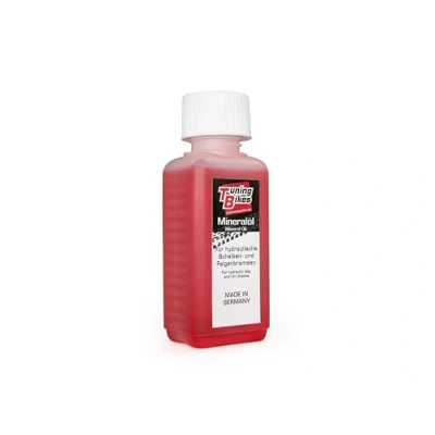 Afbeelding van Tuning Bikes minerale olie/remvloeistof/hydraulische olie voor Shimano fietsremmen, ontluchtingsset 100 ml meerdere ontluchtingen van hydraulische schijfremmen rood