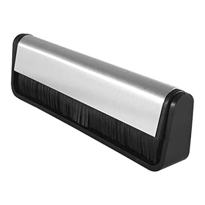 Afbeelding van CZ Store Vinyl Platen Borstel ✮✮ LEVENSLANGE GARANTIE Krasvrije Anti Statische Koolstofvezel Borstelharen, Grammofoonplaat Groef Reiniger, Opvouwbare Handgreep, Droge Pluis Stoffer