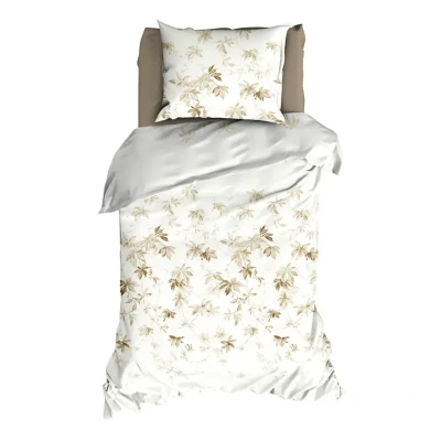 Afbeelding van Dekbedovertrek Romanette Simonetta Taupe Beige Katoen 140 x 200 / 220 cm 1 Persoons