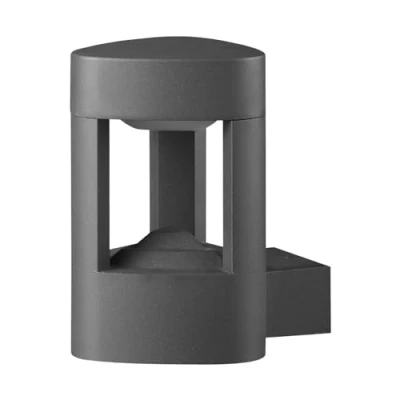 Afbeelding van Lucande LED wandlamp buiten 90 lichts aluminium, polycarbonaat H: 20 cm antraciet Inclusief lichtbronnen