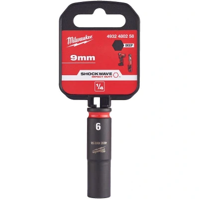 Afbeelding van Milwaukee Accessoires SHOCKWAVE Slagdop 1/4&quot; diep 9mm 1 stuk 4932480258