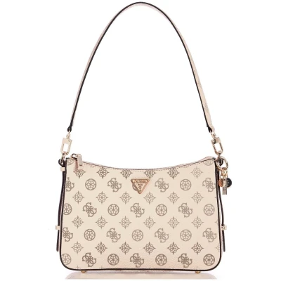 Afbeelding van GUESS schoudertas Daryna II Top Zip Shoulder Bag Cream Logo crème