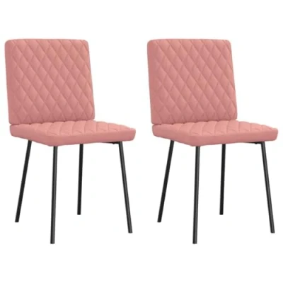 Afbeelding van vidaXL Eetkamerstoelen 2 st imitatieleer roze