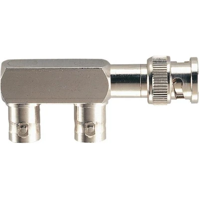 Afbeelding van Splitter 1x BNC (m) 2x (v) haaks 50 Ohm