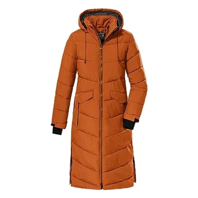 Afbeelding van killtec Dames Winterjas/jas in donslook met capuchon KOW 62 WMN QLTD CT, dark curry 40, 38642 000