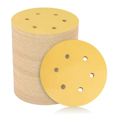 Afbeelding van Schuurschijven 150mm Haak en Loop Schuurpapier Set 6 Gaten 60 80 100 120 180 240 320 400 600 800 Grits voor Orbital Sander disc Pcs STEBRUAM