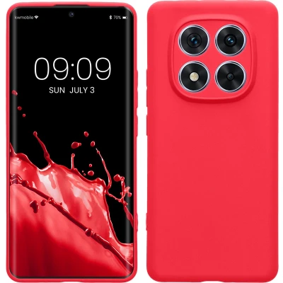 Afbeelding van kwmobile telefoonhoesje geschikt voor Xiaomi Redmi Note 14 Pro 5G / Poco X7 Hoesje smartphone Precisie camera uitsnede In neon roze