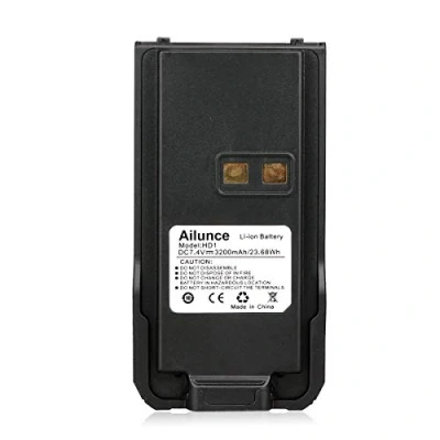 Afbeelding van Ailunce Lithium Batterij 3200 mAh 7,4 V Compatibel met HD1 DMR Radio Digitaal Retevis RT29 Walkie Talkie (1 Stuk, Zwart)