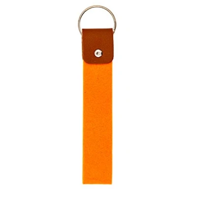 Afbeelding van TSI Unisex Rpet (Recycled Polyetyleen Terephalate) sleutelhanger (1 stuk), oranje (orange), 3x0.5x15.5 cm (B x H T),