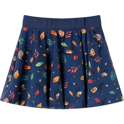 Afbeelding van Kinderrok dierenprint 92 marineblauw