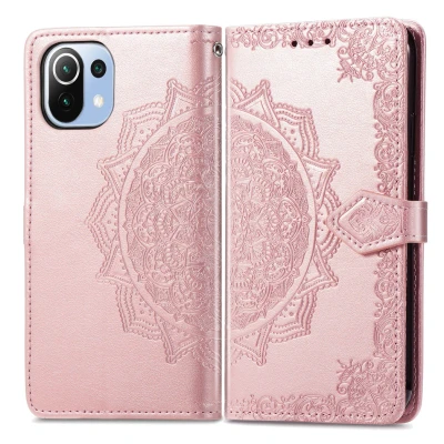 Afbeelding van Xiaomi Mi 11 Lite (4G) Hoesje Kunstleder iMoshion Bookcase Rosé goud Telefoonhoesje