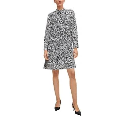 Afbeelding van comma MIT CRÊPESTRUKTUR Blousejurk, Dames, Maat: 42, Schwarz