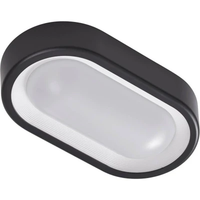 Afbeelding van Lindby LED plafondlamp 1licht Kunststof H: 7 cm zwart, wit Inclusief lichtbron