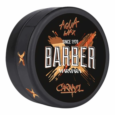 Afbeelding van BARBER MARMARA CARAMEL Aqua Hair wax 150 ml Gel met nat effect haarwax glans haargel kinderen mannen gummy styling haarstyling pomade