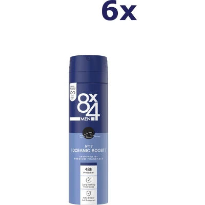 Afbeelding van 8x4 Deodorant Spray Men No.17 (Oceanic Boost) 6er Pack (6x 150ml)
