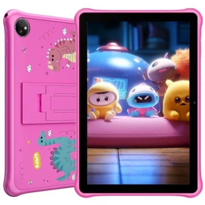 Afbeelding van Blackview Tab 30 Kids, 10,1 inch Android 13 kindertablet HD+ IPS display, 6 GB RAM + 64 ROM (128 externe SD), 5100 mAh accu, 5 MP dubbele camera, WiFi Bluetooth, dual box luidspreker, roze