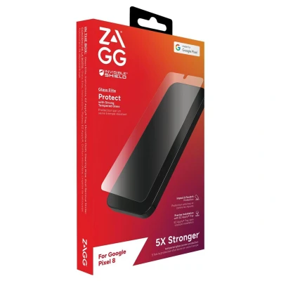 Afbeelding van ZAGG Screen Protector Geschikt voor Google Pixel 8 InvisibleShield Glass Elite Antibacterieel Gemakkelijke Installatie