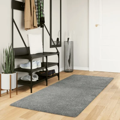 Afbeelding van Vloerkleed shaggy hoogpolig modern 80x200 cm groen