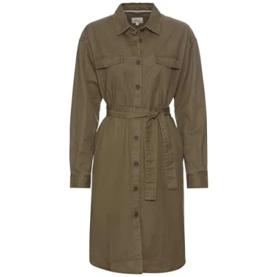 Afbeelding van camel active MIT BINDEGÜRTEL Blousejurk, Dames, Maat: XL, Dark khaki