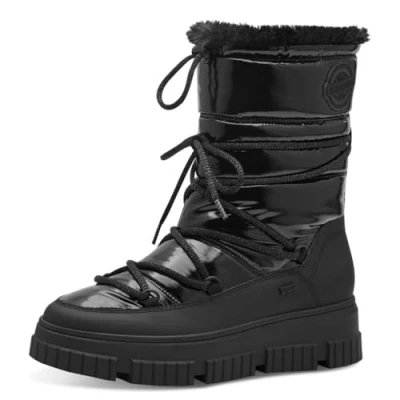 Afbeelding van s.Oliver Dames WL Lace Boot 5 26401 43 sneeuwlaarzen, zwart, 38 EU, EU