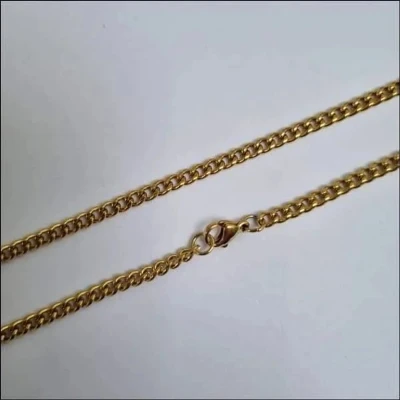 Afbeelding van Ketting Gourmet Staal 50cm 4mm Goudkleurig