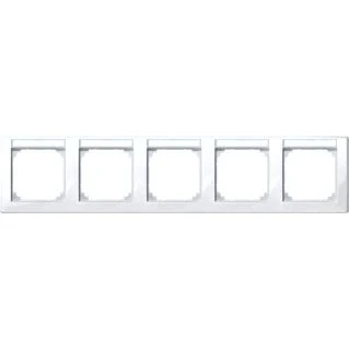 Afbeelding van Schneider electric merten afdekraam m smart 5 voudig polarwit etik h 471519