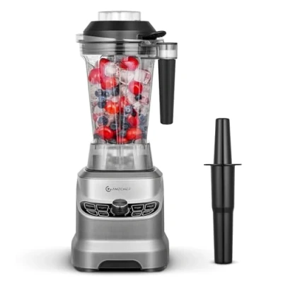 Afbeelding van AMZCHEF Multifunctionele Blender met 8 Selecteerbare Snelheden, Professionele 1800W, 1,85 Liter voor Shakes, Smoothies, IJscrusher, Bevroren Fruit, Gedroogd Fruit