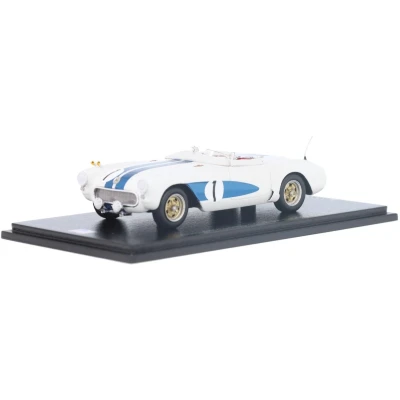 Afbeelding van Chevrolet Corvette C1 Special Spark Modelauto 1:43 1956 John Fitch / Walt Hansgen Raceway