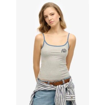 Afbeelding van Superdry Vrouwen Athletic Essentials Branded Cami Top Grijs Grootte: 42