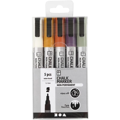 Afbeelding van Creativ Company Krijt Markers Pastelkleuren, 5st.