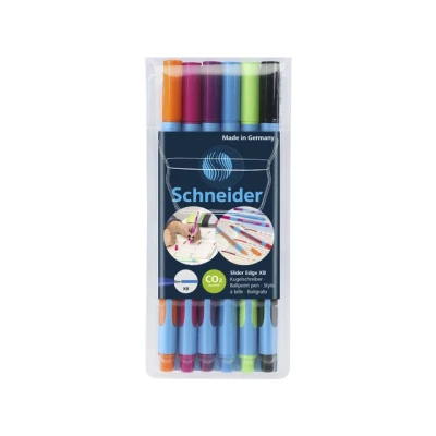 Afbeelding van Balpen Schneider Slider Edge extra breed 0.6mm etui à 6 kleuren